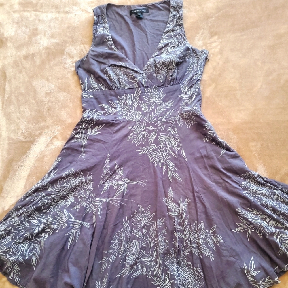 GreatPlains grey dress A-Line Large
